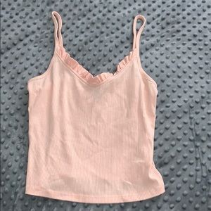 Forever 21 Light Pink Ribbed Cropped Tank 💗